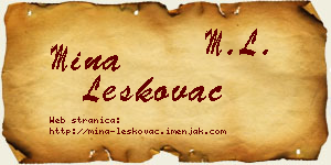 Mina Leskovac vizit kartica